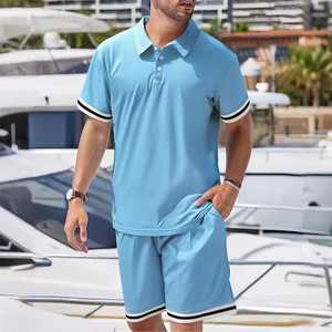 Polo Azul Marino para Hombre, Manga Corta, Corte Regular, Tejido de Punto, 100% Poliéster, Secado Rápido, Estilo Casual, Color Sólido - Product Image 2