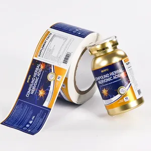 สติกเกอร์กันน้ำแบบกำหนดเองสำหรับขวดอาหารเสริม ดีไซน์พรีเมียม ทนทาน - Product Image 2