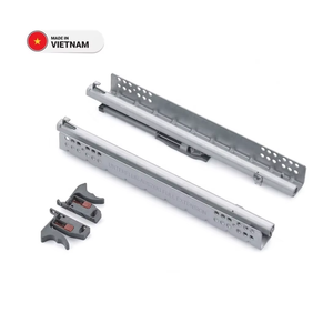 Correderas Inferiores Ajustables de Cierre Suave, Correderas de Cajón de Metal de Extensión Completa de Alta Resistencia - Product Image 1