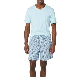 Cintura elástica con cordón ajustable, conjunto deportivo cómodo para hombre, pantalones cortos deportivos, conjunto de verano - Product Image 5