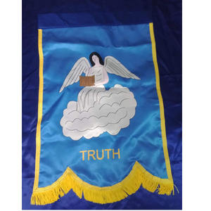 Bannières personnalisées avec logo pour la franc-maçonnerie, design de broderie numérique machine, couleurs bleues, 5 ensembles de bannières, collection 2026 haut de gamme - Product Image 5