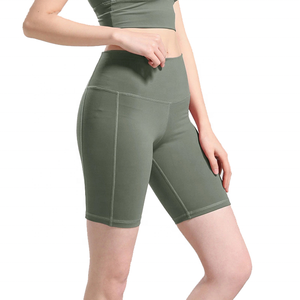 Haute qualité personnalisé haute attente taille élastique 15% Spandex 85% Polyester Gym ajusté course tricot Biker Shorts femmes - Product Image 1