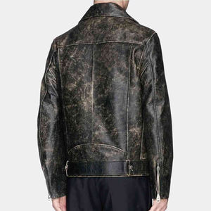 Dernier design, confortable, veste en cuir pour homme de haute qualité 2026, en peau de mouton, col rabattu, manches longues - Product Image 2