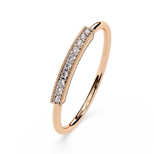 แหวนเพชรทองคำแท้ 14k สำหรับผู้หญิง ทรงกลมเจียระไนแบบบริลเลียนท์ คลาสสิก สามารถสวมซ้อนกันได้ แหวนหมั้นประดับเพชรแล็บโกรว์ - Product Image 5