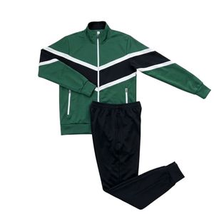 2 Piece Set Burgundy Polyester Spandex Fleece Tracksuit Sportsuit Chevron Panel Full Zip <b>Jacket</b> And Jogger Trousers For Fitness - Product Image 2