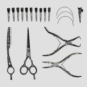 Juego de herramientas al por mayor para extensiones de cabello de salón: Alicates para quitar microanillos, crimpador de nano anillos, herramienta para abrir y cerrar anillos, separador de cabello para dedo. - Product Image 6