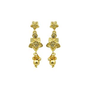 Colliers de mode plaqués or 14K, 18K, 24K en gros, design floral traditionnel, bijoux et boucles d'oreilles pendantes assorties - Product Image 6