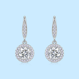 Elegant 925 Sterling <b>Silver</b> Moissanite Diamond <b>Earrings</b> with D Color VVS1 Stones for Daily Wear Wedding and Fashion Jewelry Use - Product Image 2