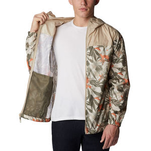 Chaqueta Cortavientos Impermeable con Capucha para Hombre, Acabado Brillante en Verde Neón, Ligera, de Poliéster, Casual, para Primavera, con Cierre de Cremallera - Product Image 5