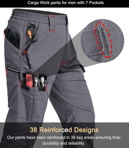 Professional Utility <b>Cargo</b> <b>Work</b> <b>Pants</b> Heavy Duty Multi Pocket Construction Apparel Factory - Product Image 5