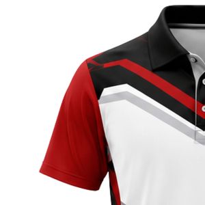 Camiseta de Cricket Roja, Blanca y Negra para Hombre, Manga Corta, Uniforme Deportivo de Equipo, Ropa de Entrenamiento para Exteriores - Product Image 3