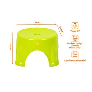 Taburete de ducha de plástico impermeable de perfil bajo, banco reposapiés antideslizante para baño y lavandería con ranura para colgar. - Product Image 3