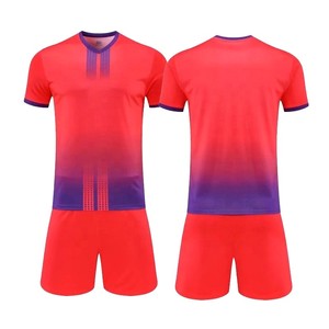 Custom Cheap 100% Polyester Men's <b>Soccer</b> Uniforms Breathable Football Jersey Sets Sublimation Adults OEM Service - Product Image 4