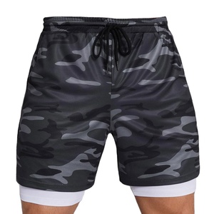 Shorts de sport décontractés pour hommes, taille haute, avec fermeture éclair, longueur genou, 100 % coton, couleur unie, séchage rapide, écologiques, respirants, anti-plis - Product Image 3