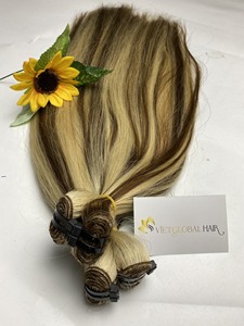 Năm Mới Bán <span class=keywords><strong>5</strong></span>% Off Làm Nổi Bật Màu Sắc Thẳng Tóc Trinh Nữ Đôi Rút Ra Sợi Ngang Top 1 Bán Buôn Việt Nam Con Người Tóc Mở Rộng - Product Image 3