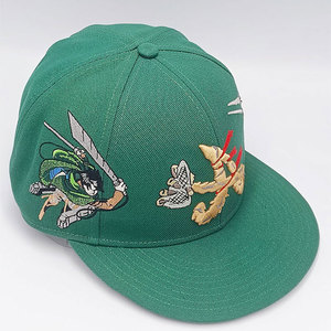 Casquette de baseball personnalisée 6 panneaux vert Rogue tendance 2026 OEM avec logo brodé sur mesure, ajustée, unisexe, décontractée, en tissu sergé - Product Image 5