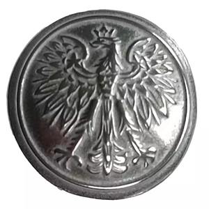 Botón de zinc polaco con diseño de 1928, diámetro de 25 mm - Product Image 1