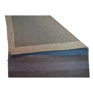 พรมขนสัตว์สีเทา-น้ำเงินลายทางทันสมัย ขนาด 9x12 ฟุต สำหรับตกแต่งห้องนั่งเล่น ห้องนอน และโรงแรม - Product Image 3