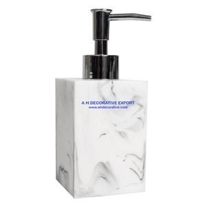 Distributeur de savon décoratif en marbre Design moderne Fonctionnement multifonction sans électricité pour un savon de salle de bain de haute qualité - Product Image 1