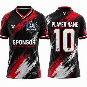 Camiseta de Fútbol Moderna al por Mayor, Tejido de Malla de Poliéster Premium de Secado Rápido, Camiseta Deportiva para Equipo de Fútbol con Diseño Moderno - Product Image 1