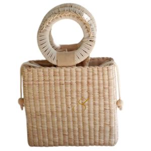Bolso de mano hecho a mano con jacinto de agua: Bolso de playa tejido, recuerdo de boda - Product Image 3