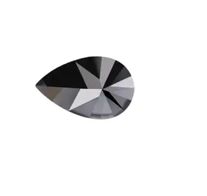 100% 天然花式形状优秀切割黑色钻石批量低价宽松黑色钻石梨形黑色钻石
