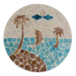 Luxury Pearl Inlay Plate <b>Chocolate</b> Cake Buffet Display Handcrafted Sea <b>Shell</b> Mosaic Tabletop Decoration Wholesale - Product Image 4