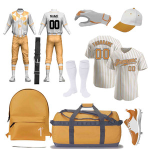 Ensemble uniforme de baseball personnalisé pour homme : maillot, pantalon, gants, casquette, chaussettes, sac – Impression sublimée anti-humidité – Vêtements pour adulte - Product Image 1