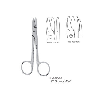 กรรไกรผ่าตัดสแตนเลส IAA SURGICAL INSTRUMENTS ขนาด 10.5 ซม. 4 นิ้ว อุปกรณ์ปฐมพยาบาลแบบใช้มือ คลาส 1 สำหรับปลูกถ่ายเส้นผม - Product Image 1