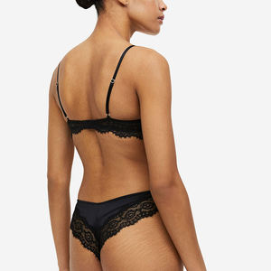 Tanga sexy acanalada para mujer con letras, bragas sin costuras, ropa interior cómoda con efecto push-up - Product Image 6