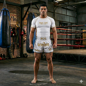 Ensemble de chemises et shorts de Muay Thai personnalisés, imprimés par sublimation, uniforme d'entraînement de kickboxing, OEM, vente en gros, hommes, femmes - Product Image 4