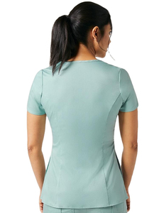 Ensemble de tenue médicale pour femmes, 2 pièces, uniforme d'infirmière, haut à fermeture éclair, manches tulipes, tissu extensible, vêtements de travail pour hôpital - Product Image 2