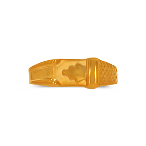 Bague en or massif pour homme, gravée, motif croix élégante, style signet rectangulaire, vente en gros, mode mariage - Product Image 3
