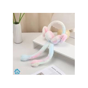 Plush <b>Ear</b> <b>Muffs</b> With Attached Scarf In Pastel Colors For Warmth And Style - Product Image 5