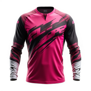 เสื้อเจอร์ซีย์มอเตอร์ไซค์แขนยาวสำหรับผู้ชาย แบบซับลิเมชั่น แห้งเร็ว ระบายอากาศได้ดี ผลิตจากโพลีเอสเตอร์ 100% มีไซส์พลัส สำหรับมอเตอร์ครอส - Product Image 5