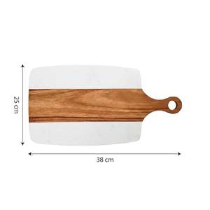 Elegante tabla de cortar de mármol para uso decorativo y funcional en la cocina, que mejora el área de preparación de alimentos. - Product Image 5