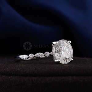Bague en diamant rond pavé très demandée, diamant de laboratoire, alliance en diamant fin pour femmes, provenant d'un fournisseur indien - Product Image 4