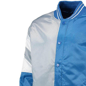 Veste en satin imperméable d'hiver pour homme, col en tricot côtelé, sur mesure, vente en gros, design personnalisé - Product Image 3