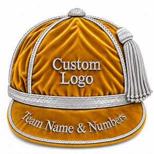 Casquette de cérémonie en velours personnalisée, casquette de rugby, casquette de récompense, casquette de club, casquette de présentation sportive brodée sur mesure - Product Image 1