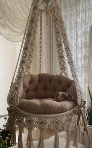 Colgante de macramé, columpio de macramé, decoración hecha a mano, jardines - Product Image 1