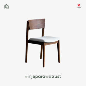 Silla de Comedor de Madera de Teca Sólida de Estilo Mid-Century con Asiento Tapizado, Silla Moderna de Madera para Restaurante, Hotel o Cafetería - Product Image 4