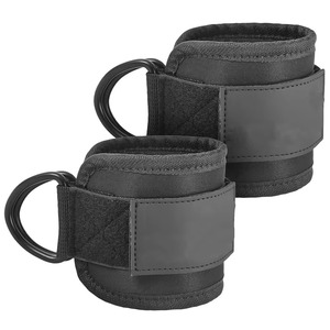 Sangles de cheville réglables avec anneau en D, rembourrées, pour la musculation et les exercices de kickback sur machines à câbles - Product Image 1