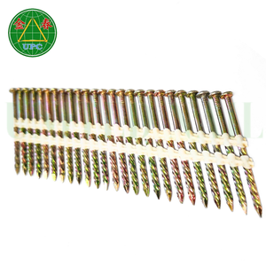 Clous de charpente en acier de haute qualité à revêtement jaune 21 degrés, type à tige lisse/anneau/vis avec tête plate, fabriqués au Vietnam - Product Image 1