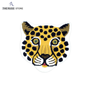 Tapis de sol en laine tufté à la main, motif tête de lion majestueux, sculpté en 3D, tapis d'appoint doux 9x12, petit tapis pour enfants - Product Image 2