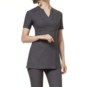 Nouvelle Tunique de Salon de Beauté Personnalisée, Uniforme Élastique pour Soins des Ongles et Spa, Blouse de Travail pour Femmes Grandes Tailles avec Logo et Couleurs Personnalisables - Product Image 5