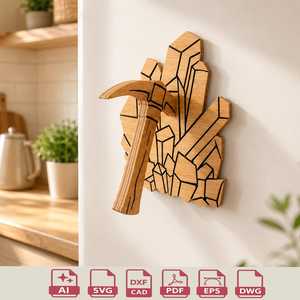 Décapsuleur porte-clés en bois découpé au laser sur mesure, artisanat médiéval, décoration murale en tilleul fait main, cadeau - Product Image 5