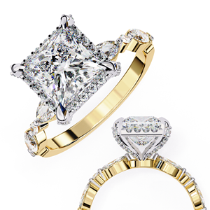 Anillo de Compromiso de Oro Amarillo de 14K con Corte Mixto, Diseñado por un Diseñador de Moda, Diamante Cultivado en Laboratorio con Certificado IGI, Regalos de Aniversario y Boda - Product Image 4