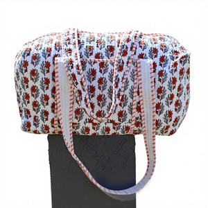 กระเป๋าผ้าฝ้ายลายเรขาคณิตแบบถือสะพายไหล่ ซักได้ เป็นมิตรกับสิ่งแวดล้อม ใช้ได้หลากหลาย ทั้งโยคะ ช้อปปิ้ง ไปเที่ยวทะเล หรือพักค้างคืน - Product Image 1