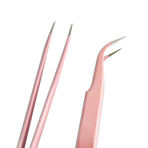 Pinzas Profesionales de Acero Inoxidable con Punta Inclinada para Extensión de Pestañas, Aplicador de Pestañas de Volumen de Precisión, Herramienta de Belleza de Alta Calidad - Product Image 1