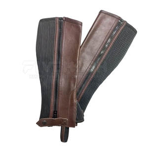 Protectores de Piernas de Cuero para Caballos, con Correa Ajustable, para Entrenamiento al Aire Libre - Product Image 3